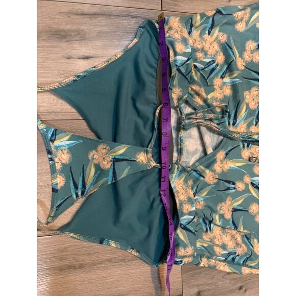 Patagonia Edisto Womans L Dress Las Flores: Tasmanian Teal - Picture 5 of 7